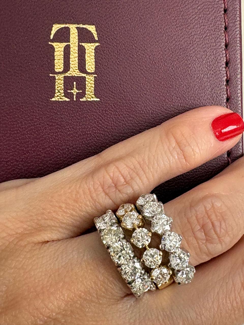 Stack de anéis de brilhantes